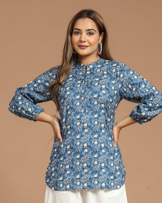 Printed Cotton Short Kurti