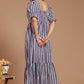Amethyst Sunset Block Printed Dress
