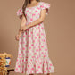 Blushing Blossom Block Printed Dress