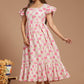 Blushing Blossom Block Printed Dress
