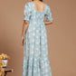 Frosty Bloom Block Printed Dress