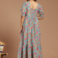 Radiant Garden Block Printed Dress