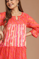 Chatak Laal Kota Doria Dress