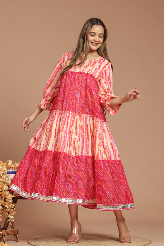 Rani Pink Kota Doria Dress