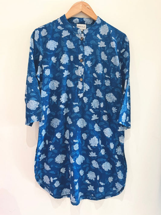 Indigo Block Printed Tunic