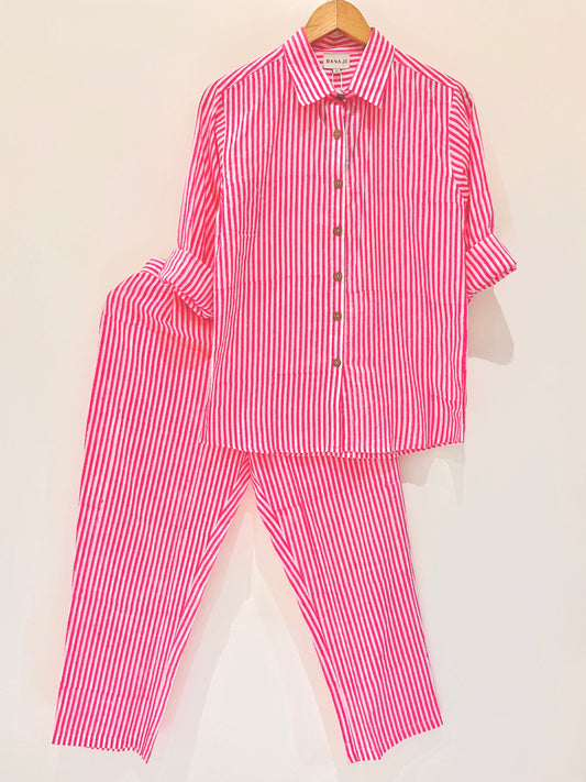 'Most Loved' Pink Stripe Co-Ord Set