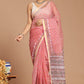 Pink Blossoms: Beautiful Pink Buta Print Kota Doria Saree