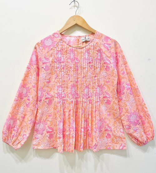 Block Printed Cotton Short Top