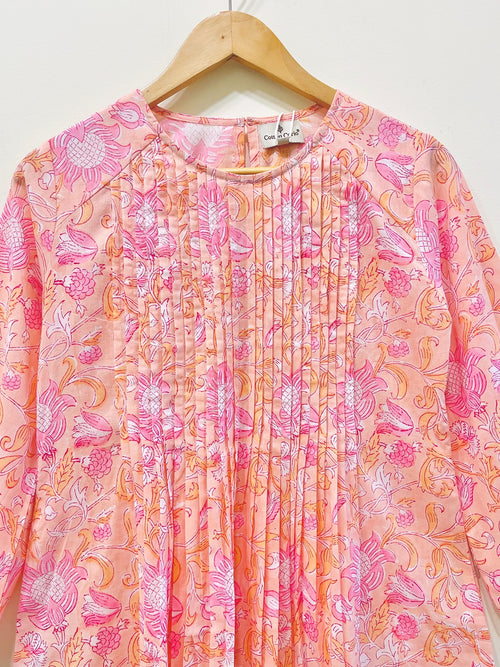 Block Printed Cotton Short Top