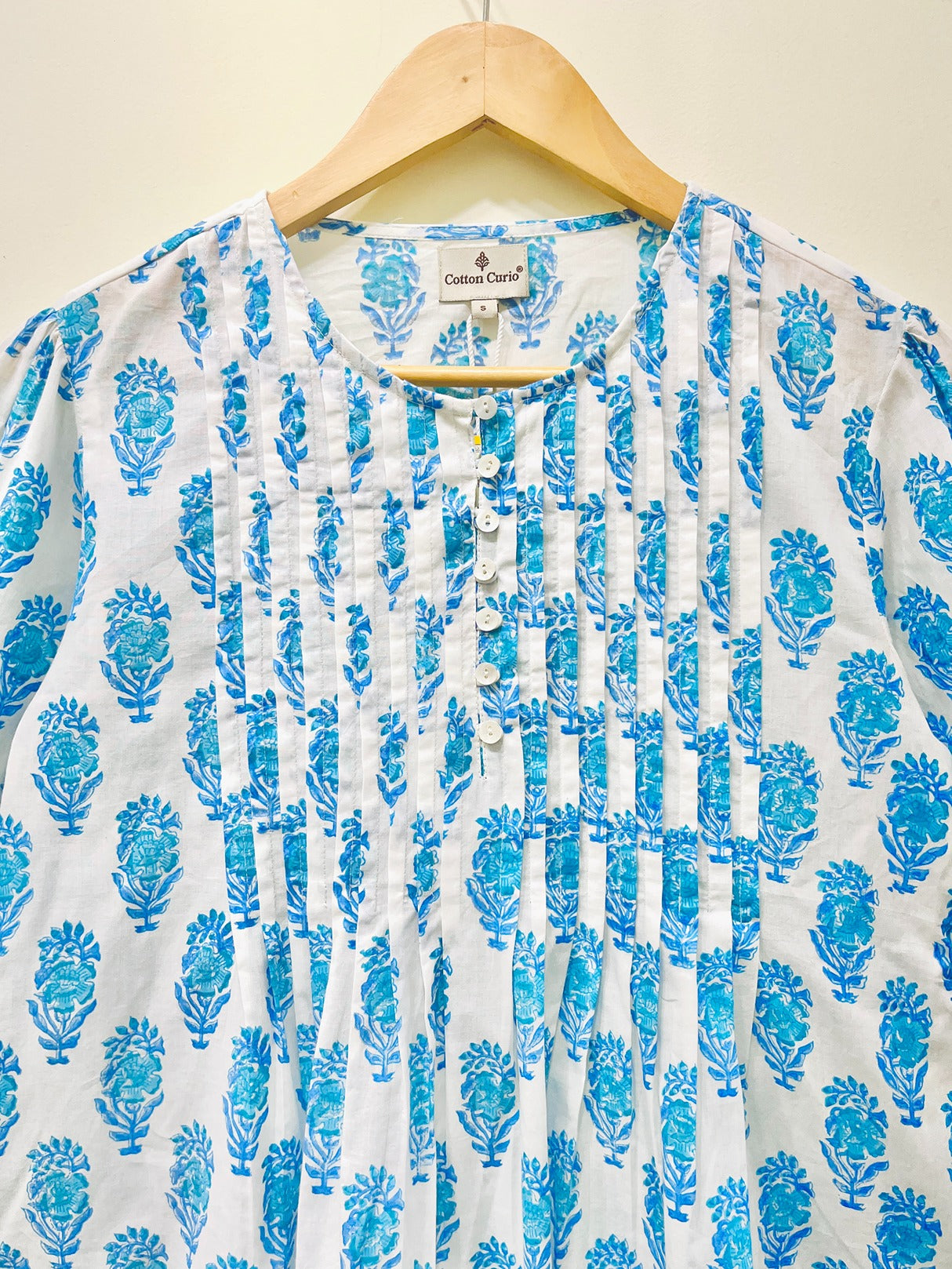 Block Printed Cotton Short Top