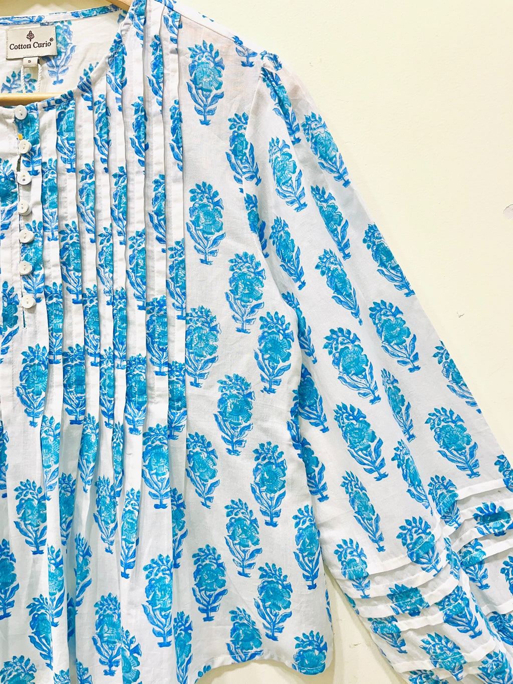 Block Printed Cotton Short Top