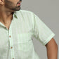 COTTON BLOCK PRINTED HALF SLEEVE SHIRT