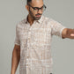 COTTON BLOCK PRINTED HALF SLEEVE SHIRT