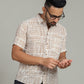 COTTON BLOCK PRINTED HALF SLEEVE SHIRT