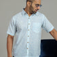 COTTON BLOCK PRINTED HALF SLEEVE SHIRT