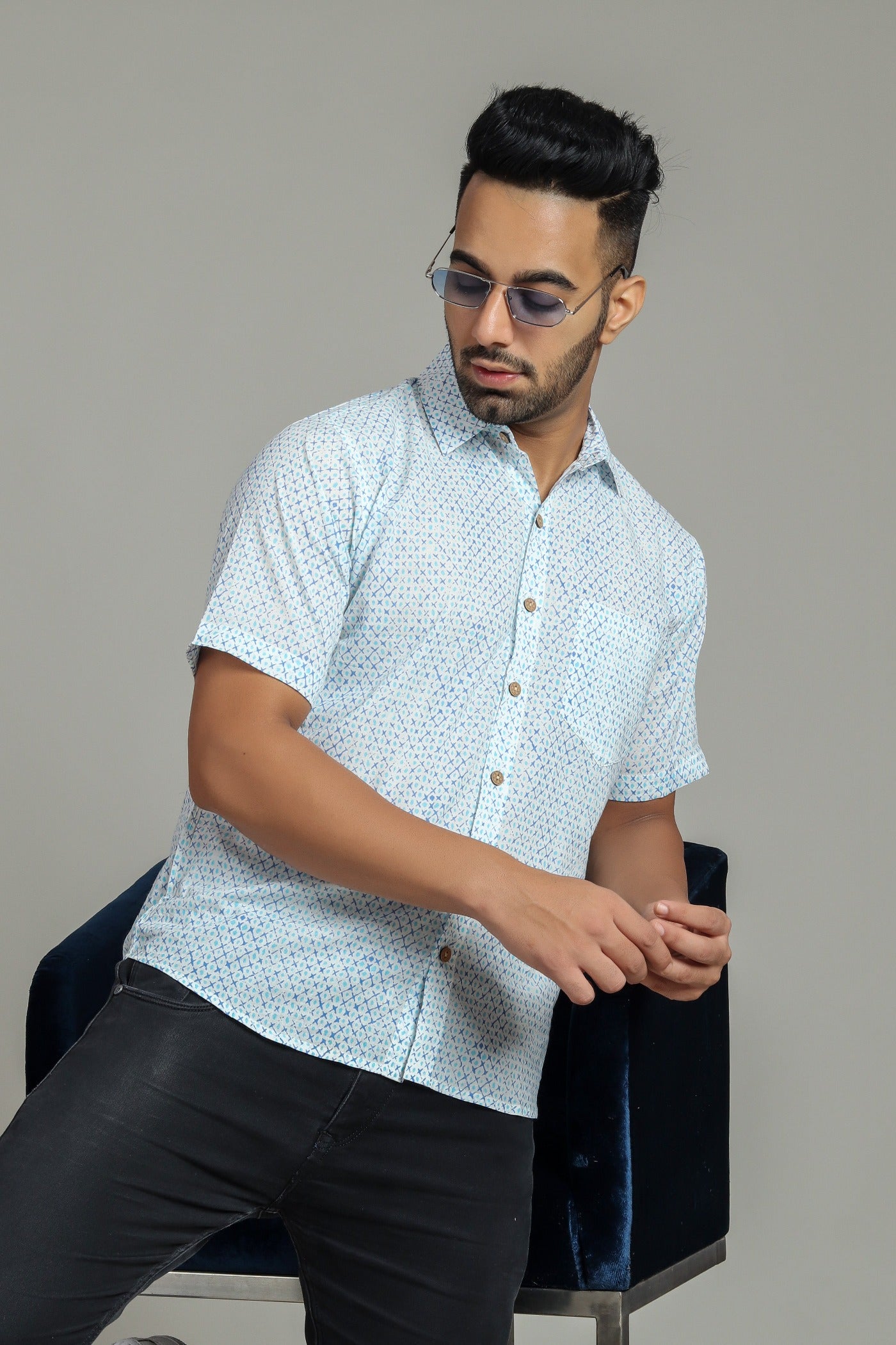Cotton Printed Half Sleeve Shirt