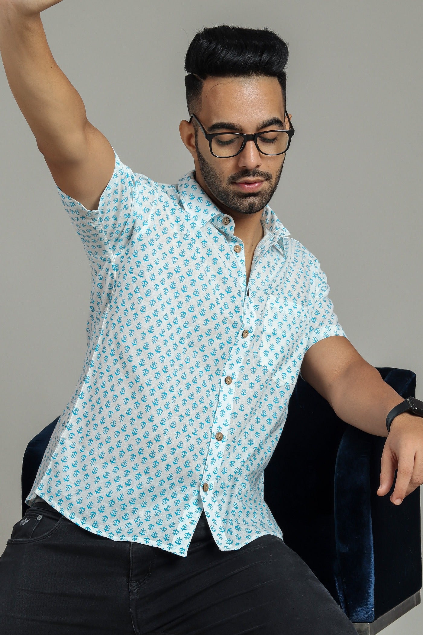 Cotton Printed Half Sleeve Shirt