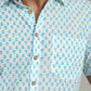 COTTON BLOCK PRINTED HALF SLEEVE SHIRT