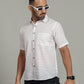 COTTON BLOCK PRINTED HALF SLEEVE SHIRT