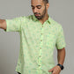 COTTON BLOCK PRINTED HALF SLEEVE SHIRT