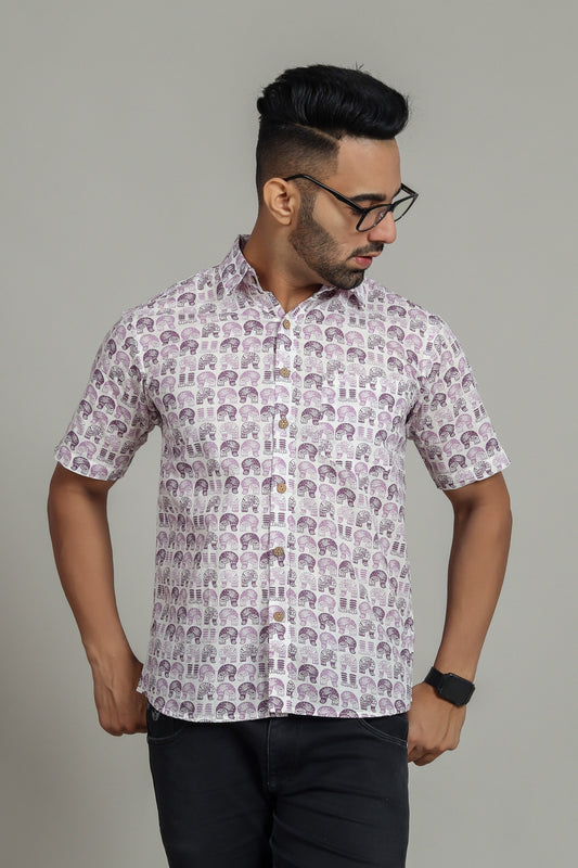 COTTON PRINTED HALF SLEEVE SHIRT