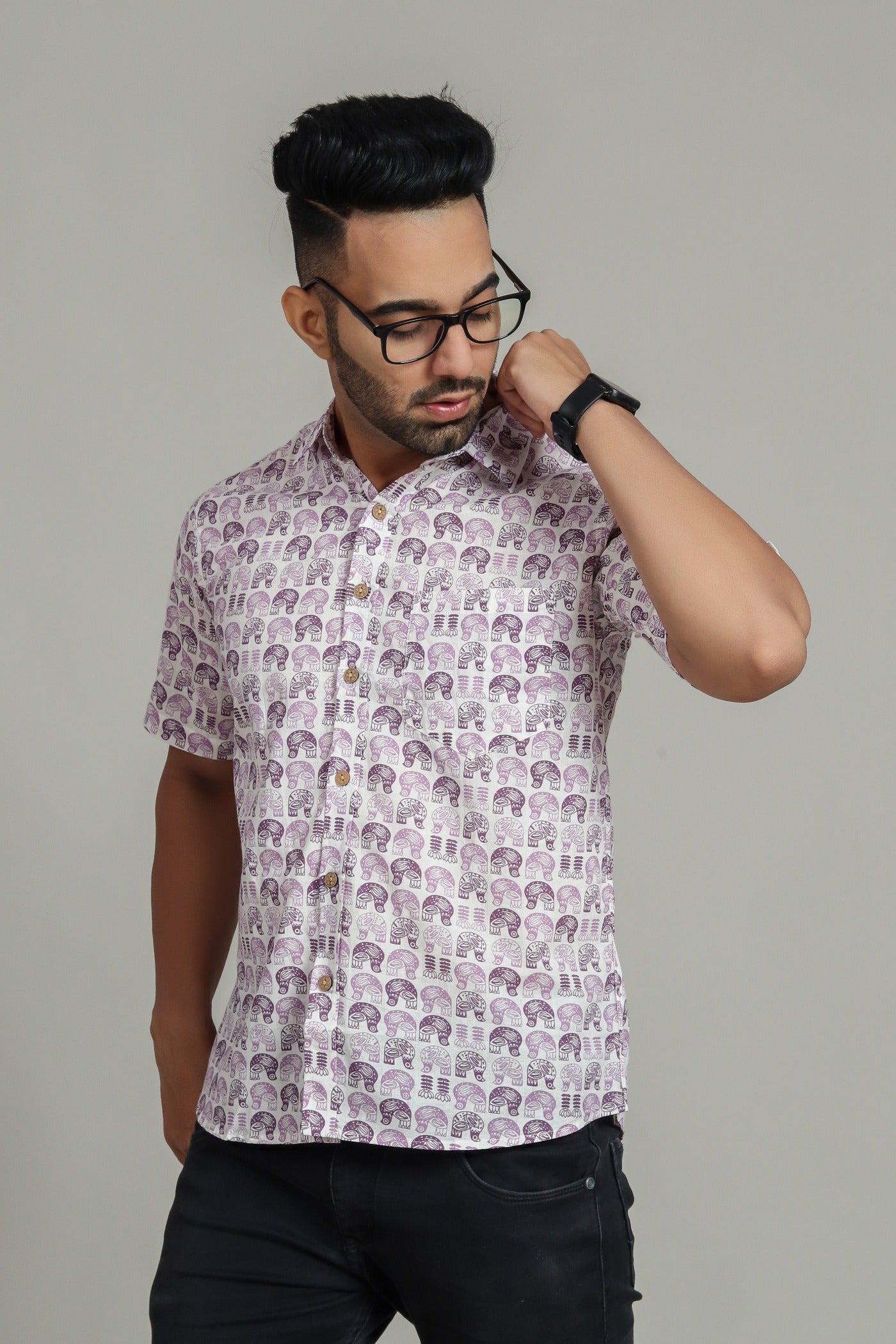 Cotton Printed Half Sleeve Shirt