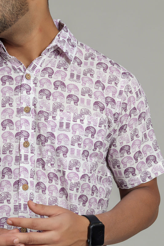 COTTON PRINTED HALF SLEEVE SHIRT