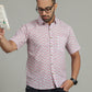 COTTON BLOCK PRINTED HALF SLEEVE SHIRT