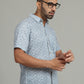 COTTON BLOCK PRINTED HALF SLEEVE SHIRT