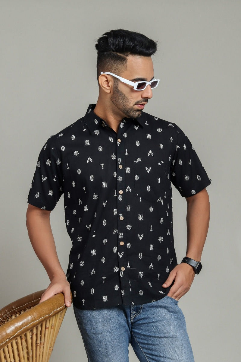 COTTON PRINTED HALF SLEEVE SHIRT