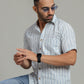 COTTON BLOCK PRINTED HALF SLEEVE SHIRT