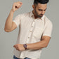 COTTON BLOCK PRINTED HALF SLEEVE SHIRT