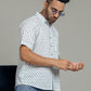 COTTON BLOCK PRINTED HALF SLEEVE SHIRT