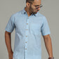 COTTON BLOCK PRINTED HALF SLEEVE SHIRT