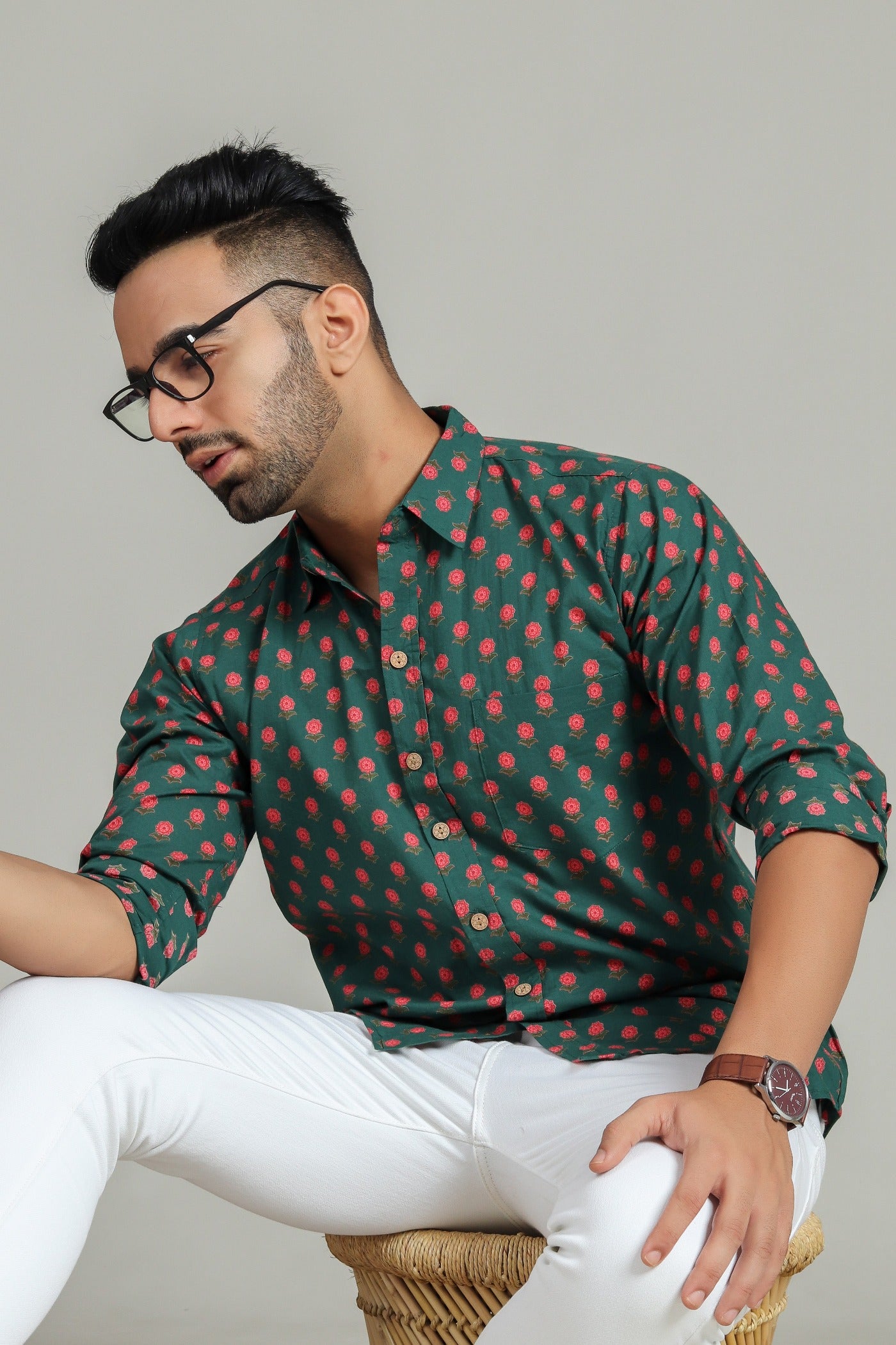 COTTON PRINTED FULL SLEEVE SHIRT