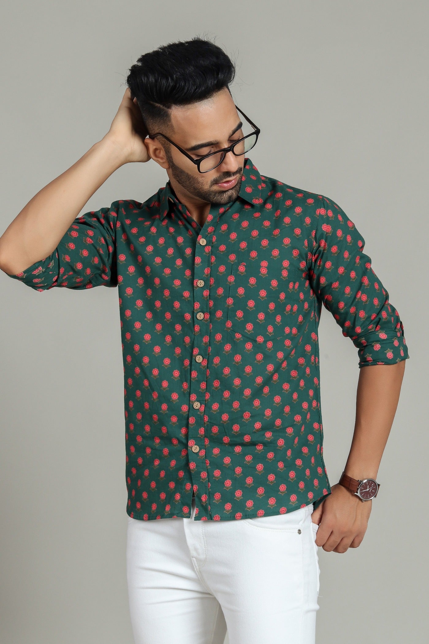 COTTON PRINTED FULL SLEEVE SHIRT