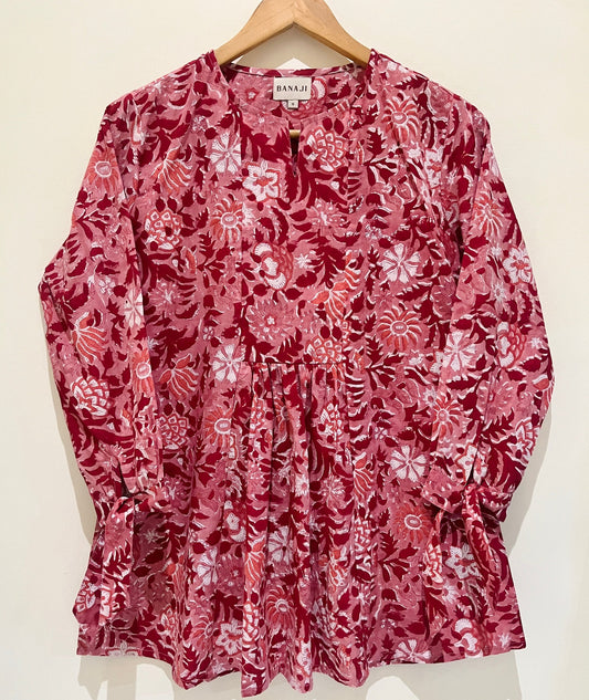 Block Printed Cotton Short Top