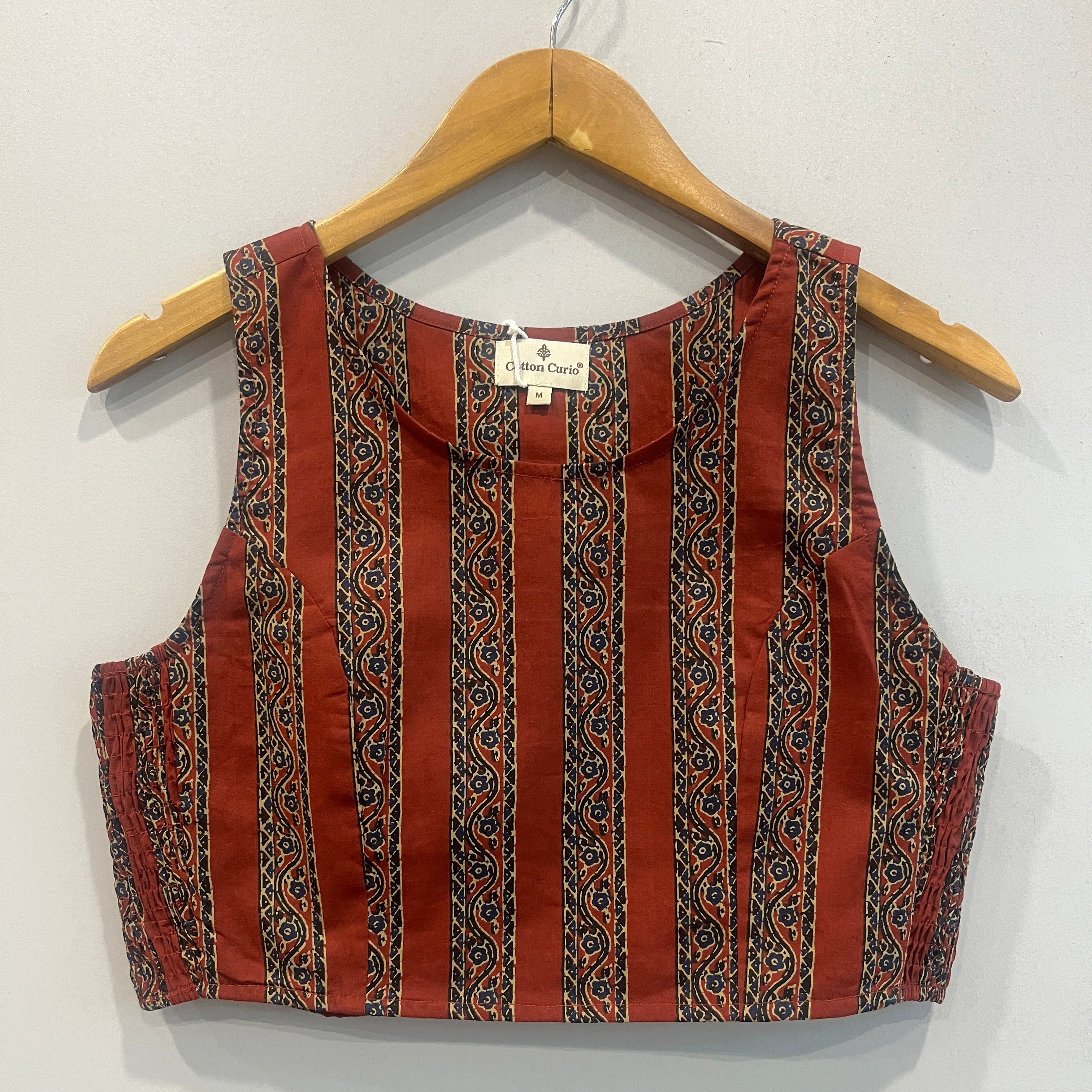 Rust Red Cotton Crop Top