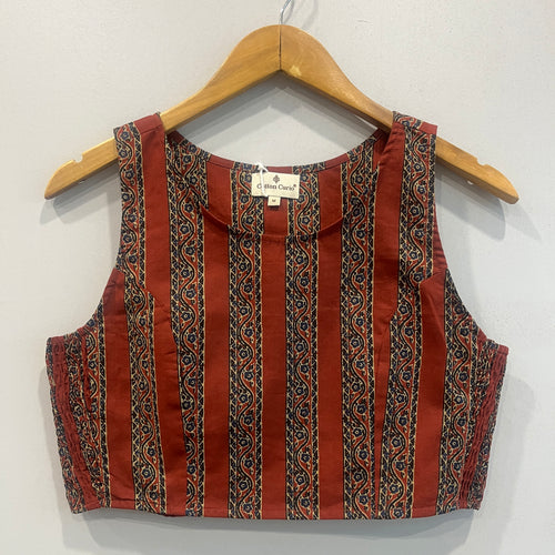 Rust Red Cotton Crop Top