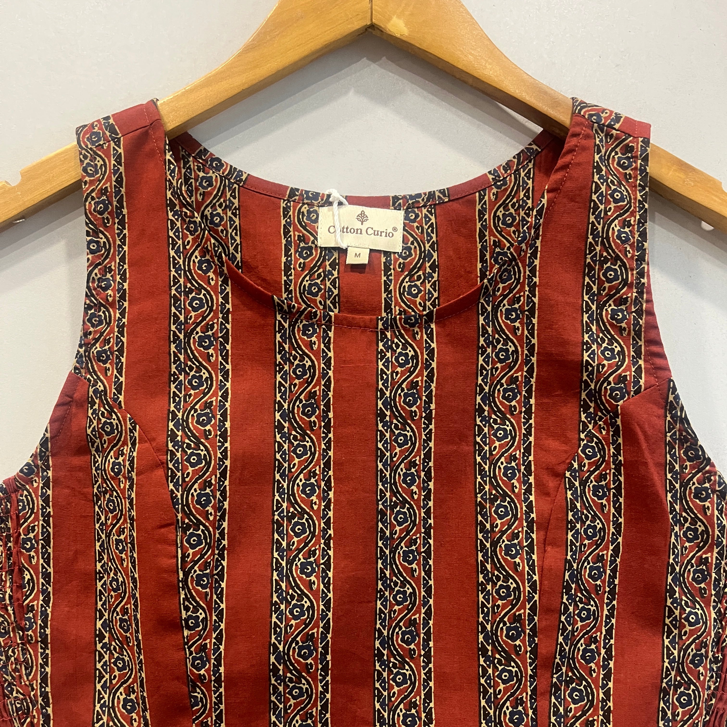 Rust Red Cotton Crop Top