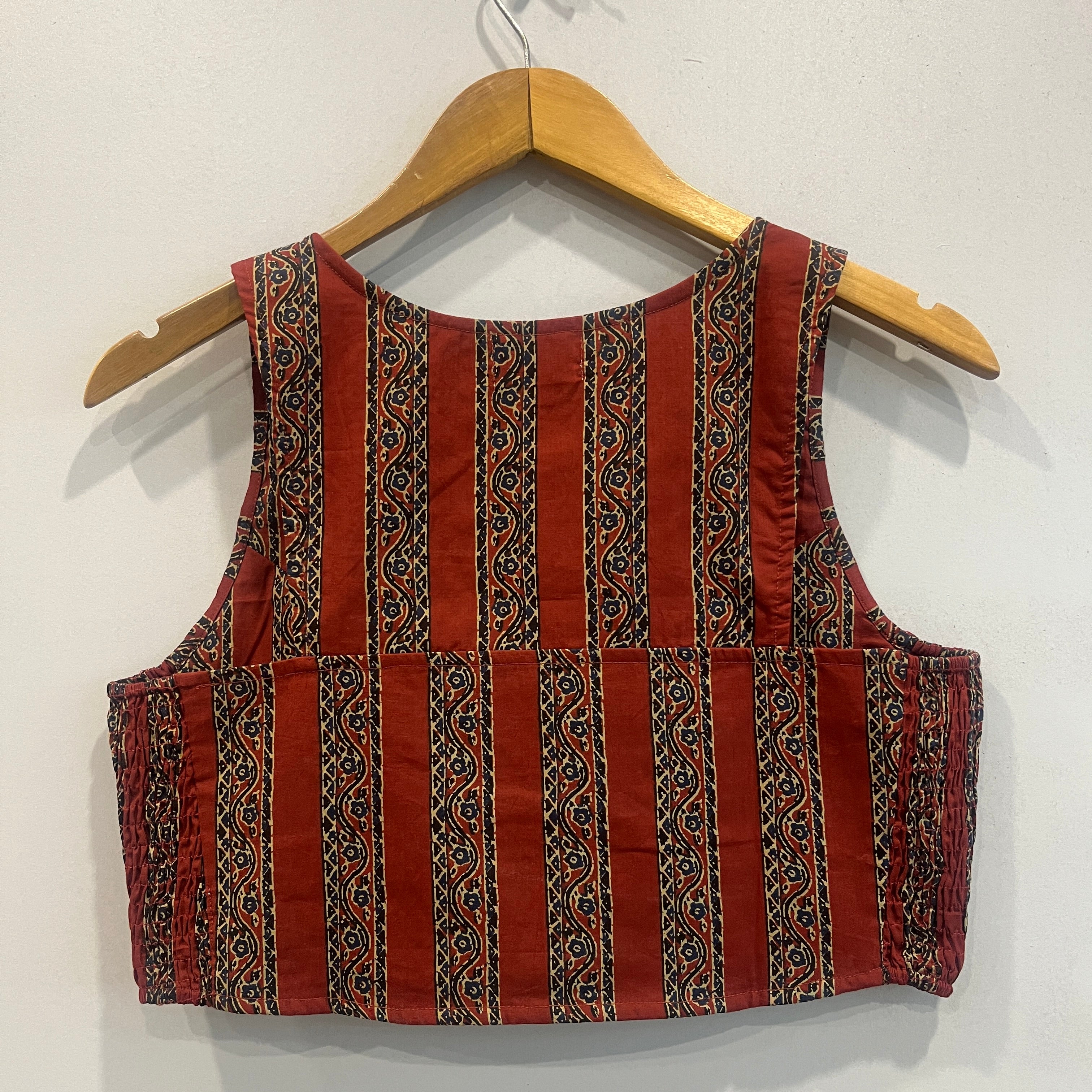 Rust Red Cotton Crop Top