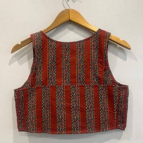 Rust Red Cotton Crop Top