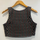 Black with Ditsy Floral Cotton Crop Top