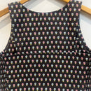 Black with Ditsy Floral Cotton Crop Top