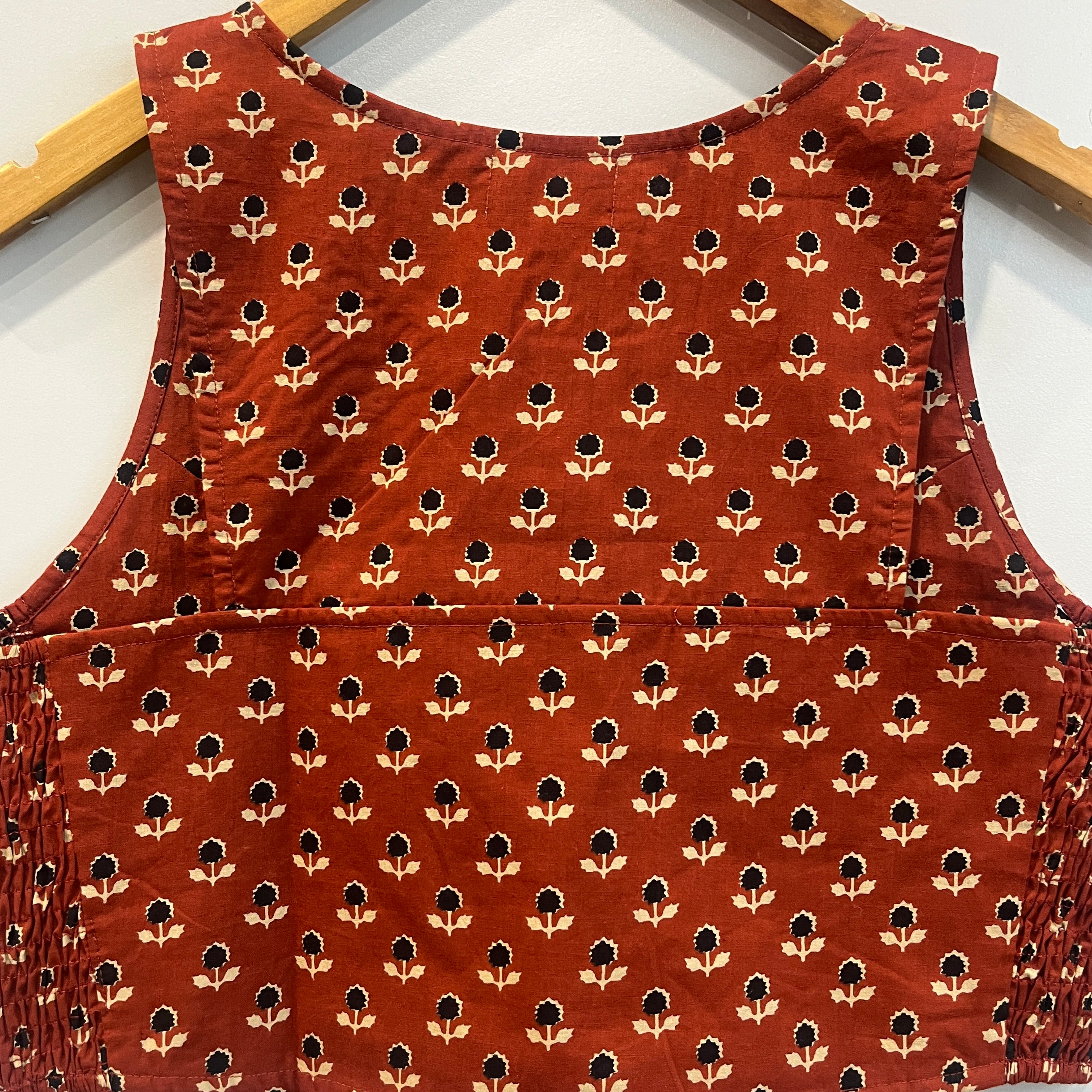 Rust Orange Cotton Crop Top