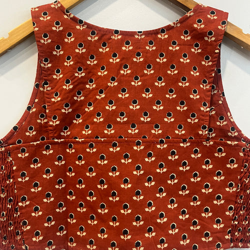 Rust Orange Cotton Crop Top