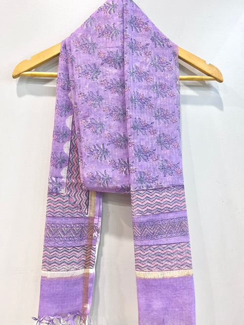 Block Printed Kota Doria Dupatta