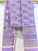 Block Printed Kota Doria Dupatta