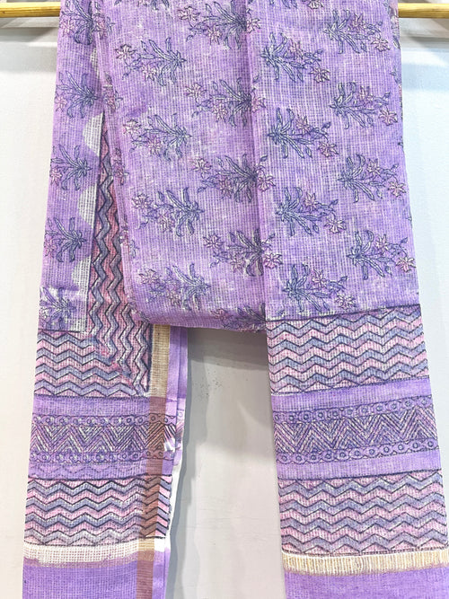Block Printed Kota Doria Dupatta