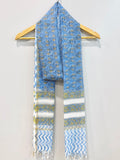 Block Printed Kota Doria Dupatta